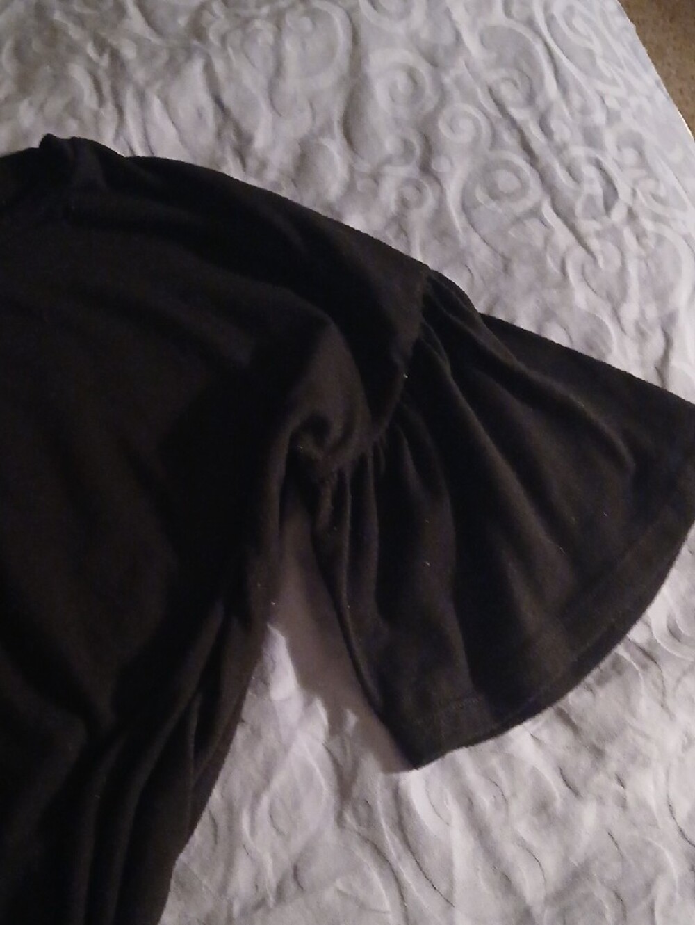 Womens Black Top Flare Sleeves